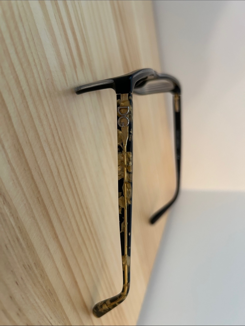 Dolce & Gabbana Black and Gold Women's Rectangular Optical Glasses - Picture 2 of 4